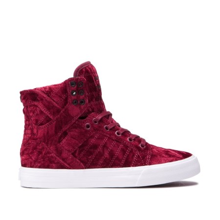 Supra Skytop Rød Høye Sneakers Dame [NO-9-G578]